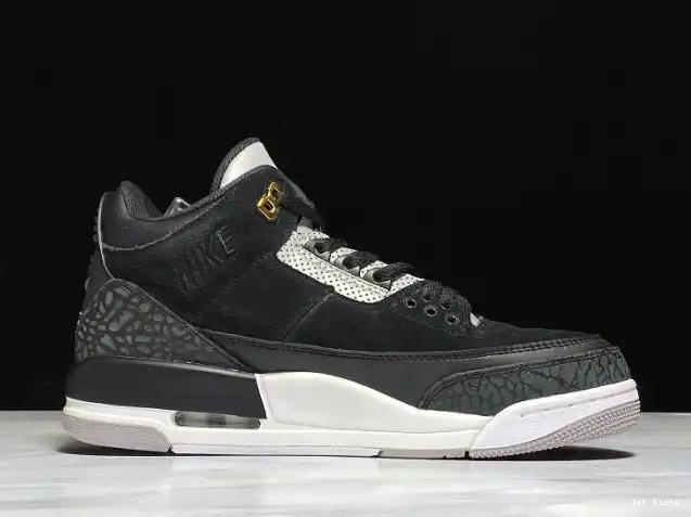 1st Kicks Jordan 3 Air CK4348-007 Black Grey Tinker Cement 0623